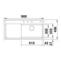 Кухонна мийка Blanco ETAGON XL 6 S-F 528100 чорний