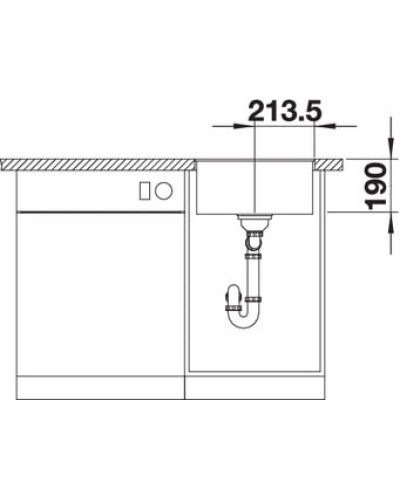 Кухонна мийка Blanco SUBLINE 400-F (523495) темна скеля