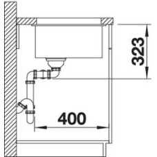 Кухонна мийка Blanco SUBLINE 350/350-U (523575) темна скеля