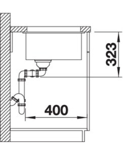 Кухонна мийка Blanco SUBLINE 350/350-U (523575) темна скеля