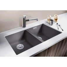 Кухонна мийка Blanco SUBLINE 350/350-U (523575) темна скеля