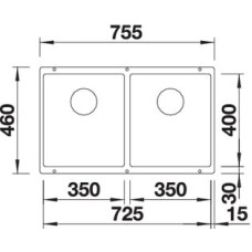 Кухонна мийка Blanco SUBLINE 350/350-U (523578) білий