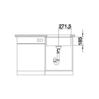 Кухонна мийка Blanco SUBLINE 500-U (523733) глянсовий білий