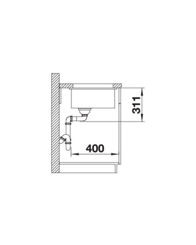 Кухонна мийка Blanco SUBLINE 500-U (523733) глянцевий білий