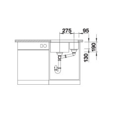 Кухонна мийка Blanco SUBLINE 340/160-U L (523552) білий