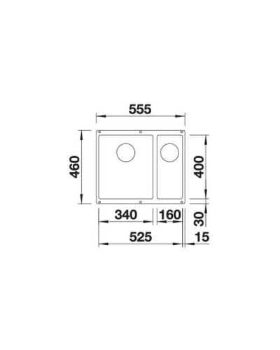 Кухонна мийка Blanco SUBLINE 340/160-U L (523549) темна скеля