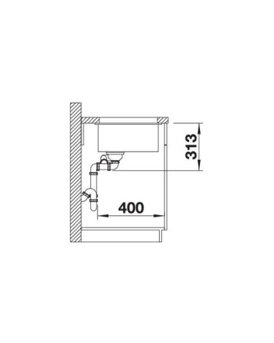 Кухонна мийка Blanco SUBLINE 340/160-U L (523549) темна скеля