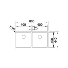 Кухонна мийка Blanco CLARON 400/400-U (521618)