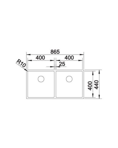 Кухонна мийка Blanco CLARON 400/400-U (521618)