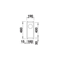 Кухонна мийка Blanco SUBLINE 160-U (523397) темна скеля