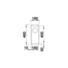 Кухонна мийка Blanco SUBLINE 160-U (523397) темна скеля