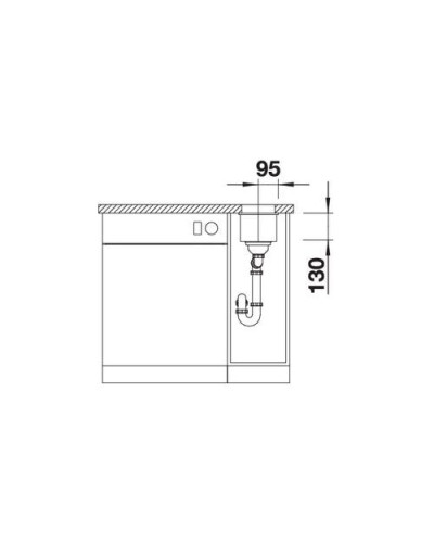 Кухонна мийка Blanco SUBLINE 160-U (523397) темна скеля