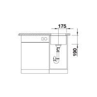 Кухонна мийка Blanco SUBLINE 320-U (523407) темна скеля