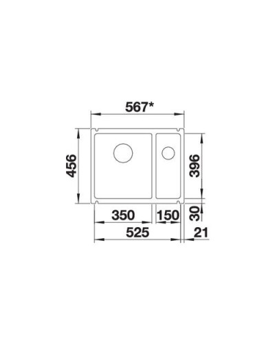 Кухонна мийка Blanco SUBLINE 350/150-U (514522) глянцевий білий