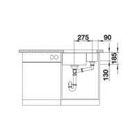 Кухонна мийка Blanco SUBLINE 350/150-U (514522) глянсовий білий