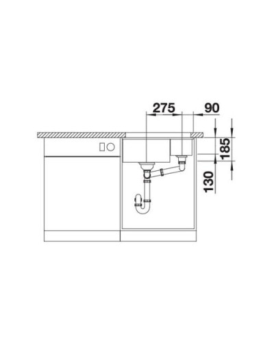 Кухонна мийка Blanco SUBLINE 350/150-U (514522) глянцевий білий