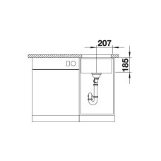 Кухонна мийка Blanco SUBLINE 375-U (523731) базальт
