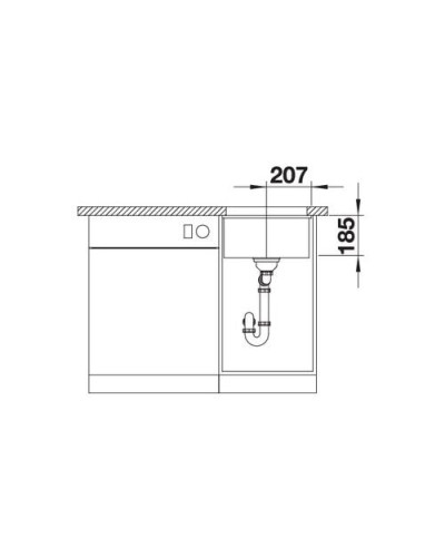 Кухонна мийка Blanco SUBLINE 375-U (523731) базальт