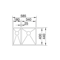 Кухонна мийка Blanco ZEROX 340/180-U (521614)