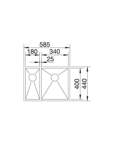 Кухонна мийка Blanco ZEROX 340/180-U R (521614)