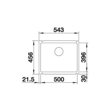 Кухонна мийка Blanco SUBLINE 500-U (523739) базальт