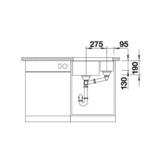 Кухонна мийка Blanco SUBLINE 340/160-U R (523565) сірий беж