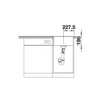 Кухонна мийка Blanco DALAGO 45-F (518847) темна скеля