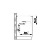 Кухонна мийка Blanco DALAGO 45-F (518847) темна скеля