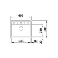 Кухонна мийка Blanco DALAGO 6-F (518851) темна скеля