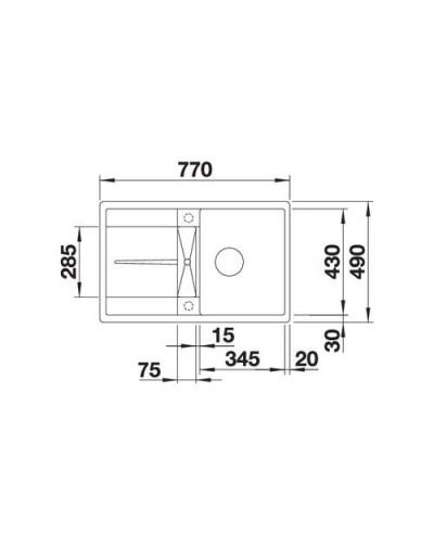 Кухонна мийка Blanco METRA 45 S-F (519083) білий