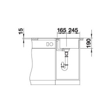 Кухонна мийка Blanco METRA 45 S-F (519086) темна скеля