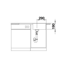 Кухонна мийка Blanco METRA 5 S-F (519102) темна скеля