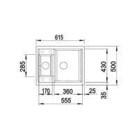 Кухонна мийка Blanco METRA 6 (518874) темна скеля
