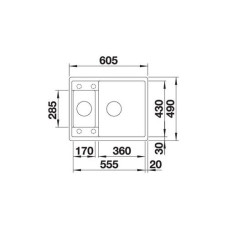 Кухонна мийка Blanco METRA 6-F (519134) антрацит