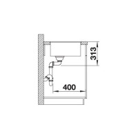 Кухонна мийка Blanco SUBLINE 400-F (523475) антрацит