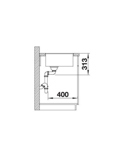 Кухонна мийка Blanco SUBLINE 400-F (523475) антрацит