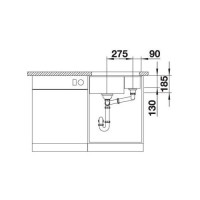 Кухонна мийка Blanco SUBLINE 350/150-U (523747) чорний