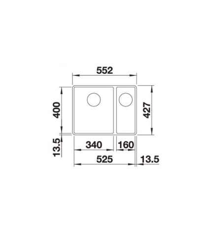 Кухонна мийка Blanco SUBLINE 340/160-F (523573) кава