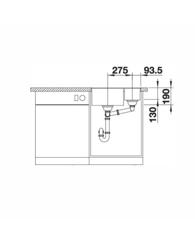 Кухонна мийка Blanco SUBLINE 340/160-F (523573) кава