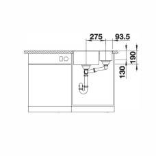 Кухонна мийка Blanco SUBLINE 340/160-F (523571) білий
