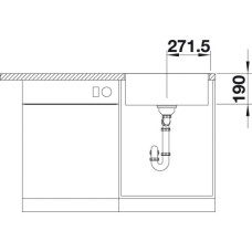 Кухонна мийка Blanco SUBLINE 500-IF/A SteelFrame (524111) антрацит / нержавіюча сталь