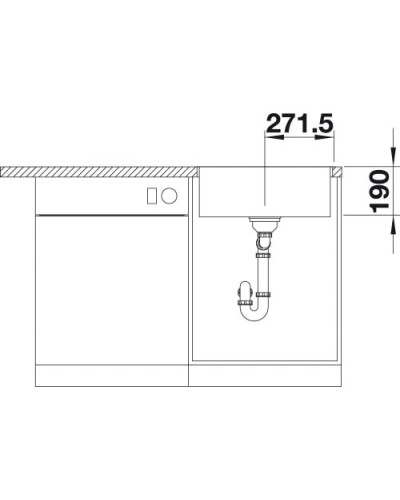 Кухонна мийка Blanco SUBLINE 500-IF/A SteelFrame (524111) антрацит / нержавіюча сталь