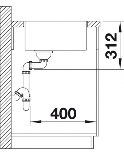 Кухонна мийка Blanco SUBLINE 500-IF SteelFrame (524110) білий / нержавіюча сталь