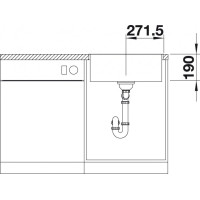 Кухонна мийка Blanco SUBLINE 500-IF SteelFrame (524110) білий / нержавіюча сталь