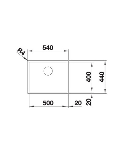 Кухонна мийка Blanco ZEROX 500-IF Durinox (523098)