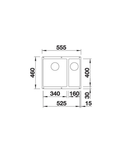 Кухонна мийка Blanco SUBLINE 340/160-U R (523559) темна скеля