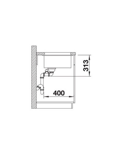 Кухонна мийка Blanco SUBLINE 340/160-U R (523559) темна скеля