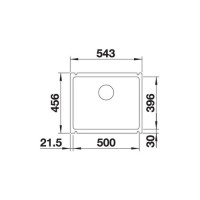 Кухонна мийка Blanco SUBLINE 500-U (523740) чорний