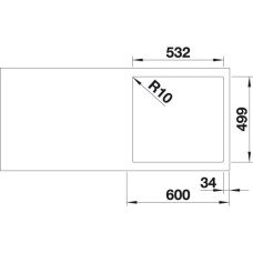 Кухонна мийка Blanco SUBLINE 500-IF/A SteelFrame (524112) білий / нержавіюча сталь