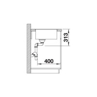 Кухонна мийка Blanco SUBLINE 320-F (523417) темна скеля